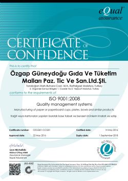 ISO 9001 Kalite Yönetim Sistemi